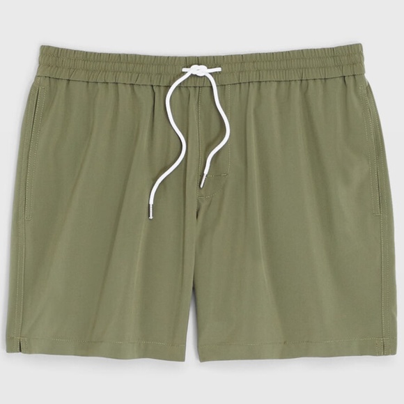 Cody Solid 4" Swim Trunk - Brand New - NEVER WORN - Olive - Picture 5 of 5